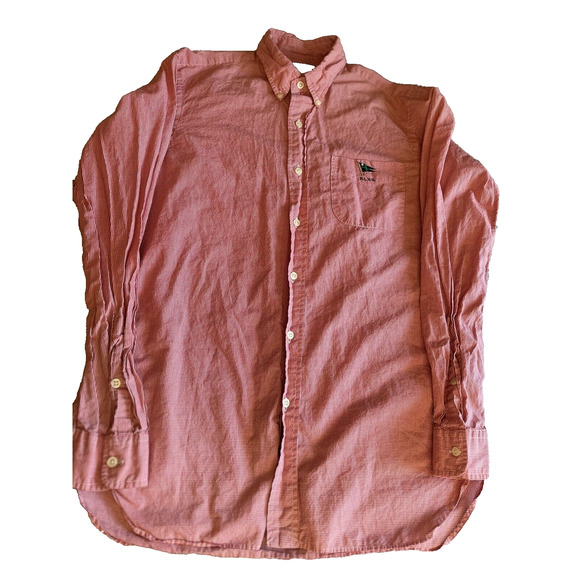 Ralph Lauren Men's Button Up, Red/White Check Medium Embroidered Yacht Club RLYC - Picture 2 of 13